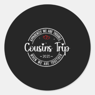 Adesivo Cousin Crew Trip 2025 Summer Family Reunion Weeken