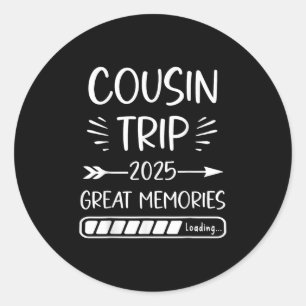Adesivo Cousin Crew Trip 2025 Summer Family Reunion Weeken