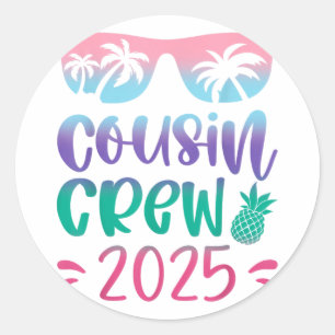 Adesivo Cousin Crew Trip 2025 Summer Family Reunion Weeken