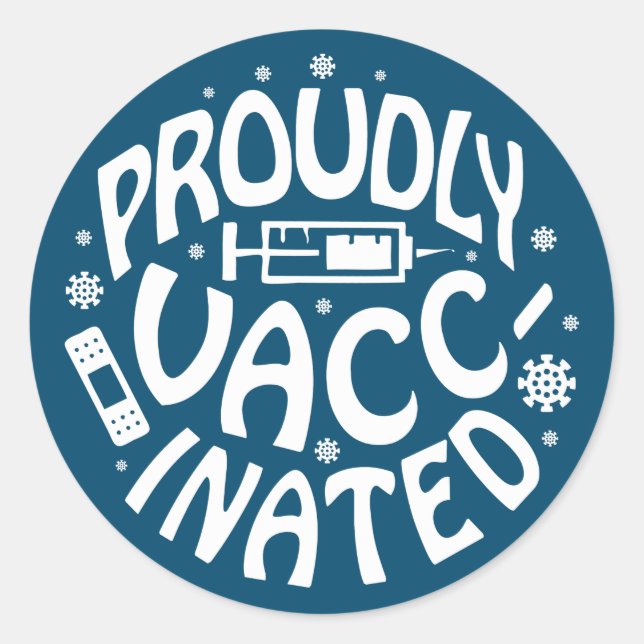 Adesivo Covid- 19 Coronavírus Atirado De Azul (Frente)