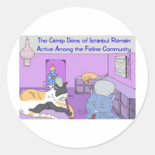 Adesivo Covil de Catnip de Istambul Presentes e Camisetas 