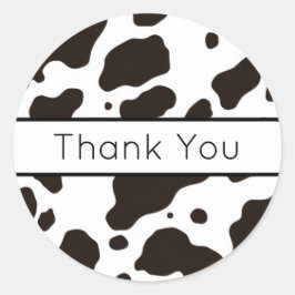 Adesivo Cow Print Thank You Sticker