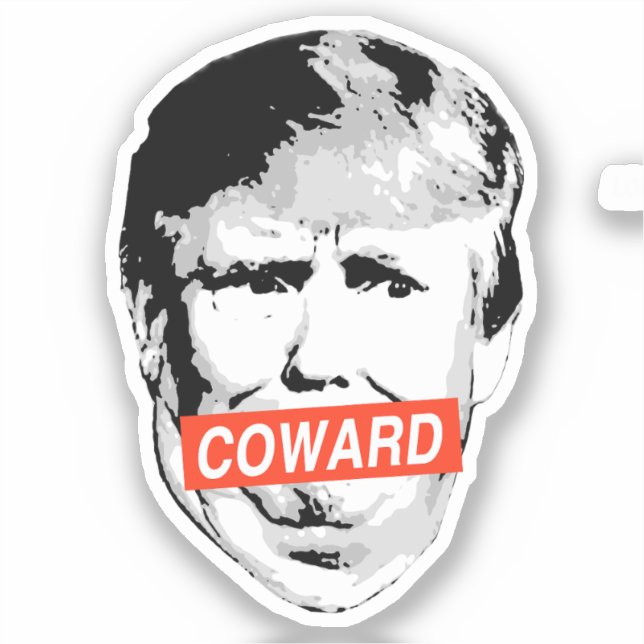 Adesivo Coward Trump (Frente)