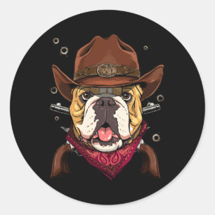Adesivo Cowboy Americano Bulldog Country Music Rodeo Howdy