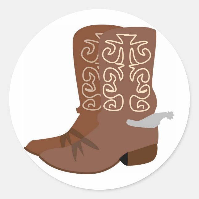 Adesivo Cowboy Boots com Spurs (Frente)