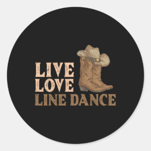 Adesivo Cowboy Boots Line Dancing Country Hail Love Li