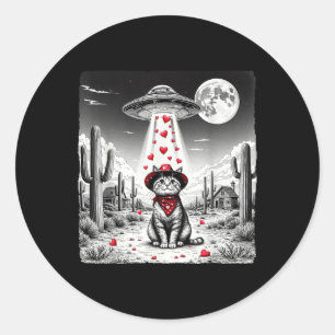 Adesivo Cowboy Cat Ufo Memória Engraçado Dia de os namorad