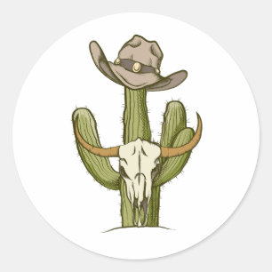 Adesivo Cowboy Em Westen Cactus Yeehaw Deu Ideias