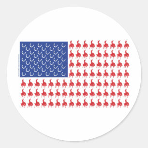 Adesivo Cowboy-Rider-Flag-Tee