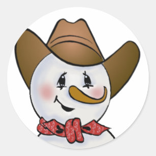Adesivo Cowboy Snowman com Red Bandana