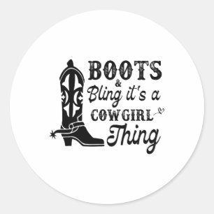 Adesivo Cowgirl & Boots Bling It A Cowgirl Thors
