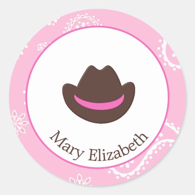 Adesivo Cowgirl Birthday Stickers (Frente)
