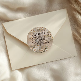 Adesivo Cowgirl Boho Floral Western Script