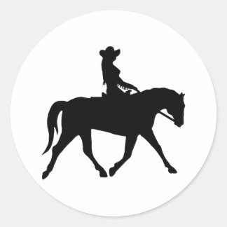 Adesivo Cowgirl cavalgando seu cavalo
