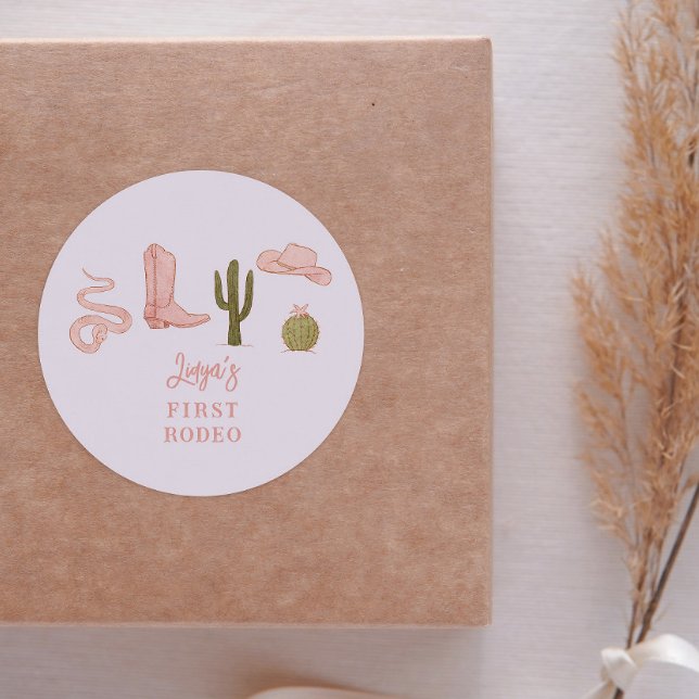 Adesivo Cowgirl Country 1º Partido de Aniversário (Criador carregado)