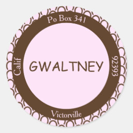 Adesivo Cowgirl Horserradura rosa | Selo de Envelope Brown