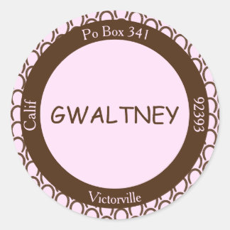 Adesivo Cowgirl Horserradura rosa | Selo de Envelope Brown