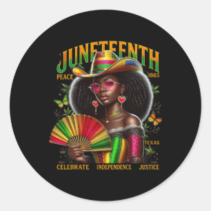 Adesivo Cowgirl Menina Melanina Juneteenth 1865 Orgulho Ne