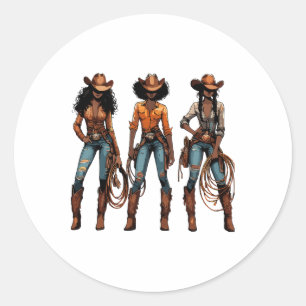 Adesivo Cowgirl Negra JuneteWestern Rodeo Melanin Tex