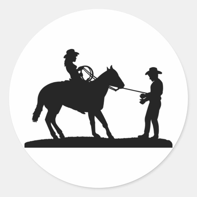 Adesivo Cowgirl Roping Cowboy (Frente)