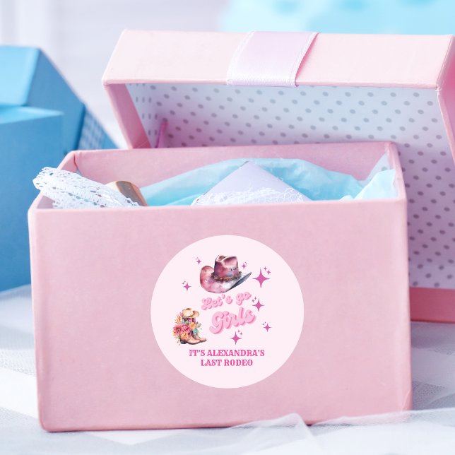 Adesivo Cowgirl Rosa Nashville Vamos Go Girls Bachelorette (Criador carregado)