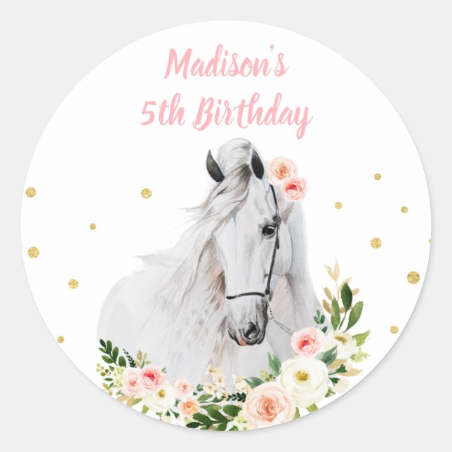 Adesivo CowGirl Saddle Up Horse Pony Birday (Frente)