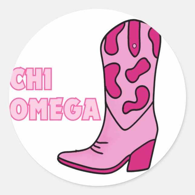 Adesivo Cowgirl Sorority Sticker Chi O (Frente)