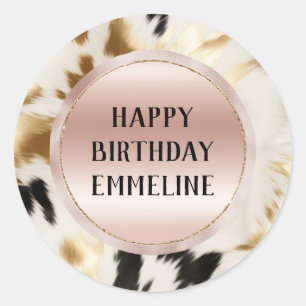 Adesivo Cowhide Preto-Branco da Dourada Ocidental