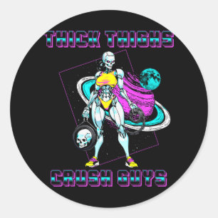 Adesivo Coxas grossas Caras Esmagadas Elevação de peso