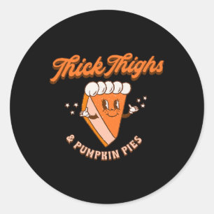 Adesivo Coxas grossas e torta de abóbora outono Queda Graç