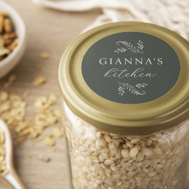 Adesivo Cozinha Botânica Verde Elegante e Negócios