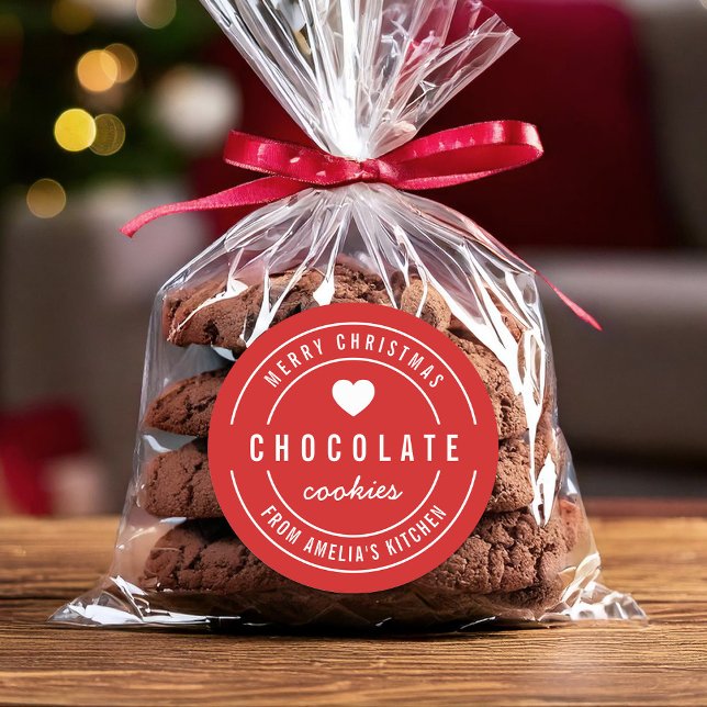 Adesivo Cozinha caseira de cor personalizada Feliz Natal (Criador carregado)