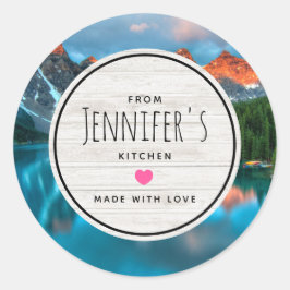 Adesivo Cozinha de Fotografia Cênica de Montanha e Lago