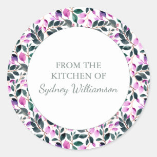 Adesivo Cozinha De Padrão Floral De Aquarela Elegante