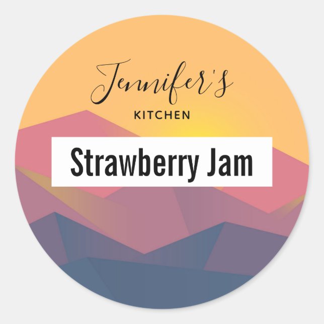 Adesivo Cozinha Geométrica Minimalista de Montanhas Russas (Frente)