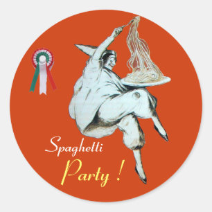 Adesivo COZINHA ITALIANA do PARTIDO dos ESPAGUETES,