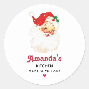 Adesivo Cozinha Vintage Retro Jolly Old Santa Claus Xmas