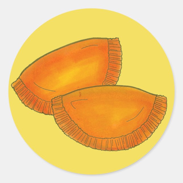 Adesivo Cozinhar amarelo Comida das partes de carne de bov (Frente)