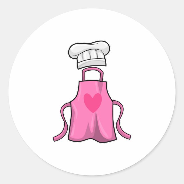 Adesivo Cozinhar avental e Cozinhar com coração (Frente)