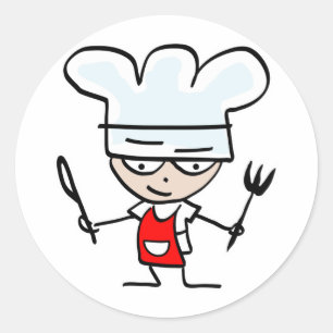 Adesivo Cozinhar com desenhos engraçados - design humorí
