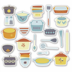 Adesivo Cozinhar de Casserole de Kitchen