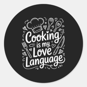 Adesivo Cozinhar é Minha Linguagem do Amor, Chef Culinário