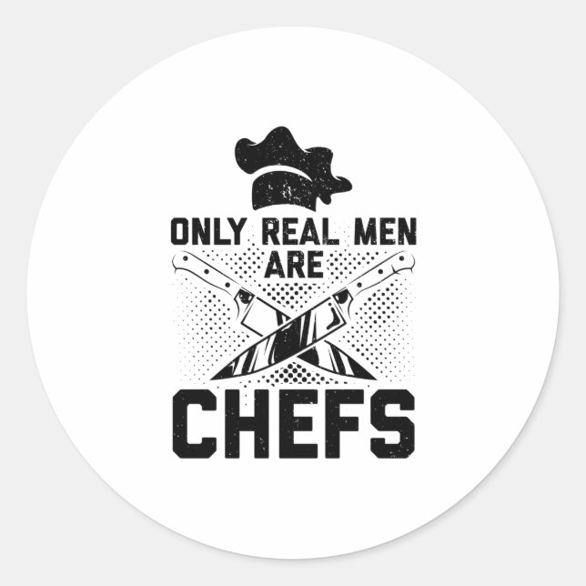 Adesivo Cozinhar Real Men | Cook Hobby Chef Comida Ideias (Frente)