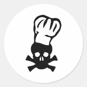 Adesivo cozinheiro chefe de cozinha preto