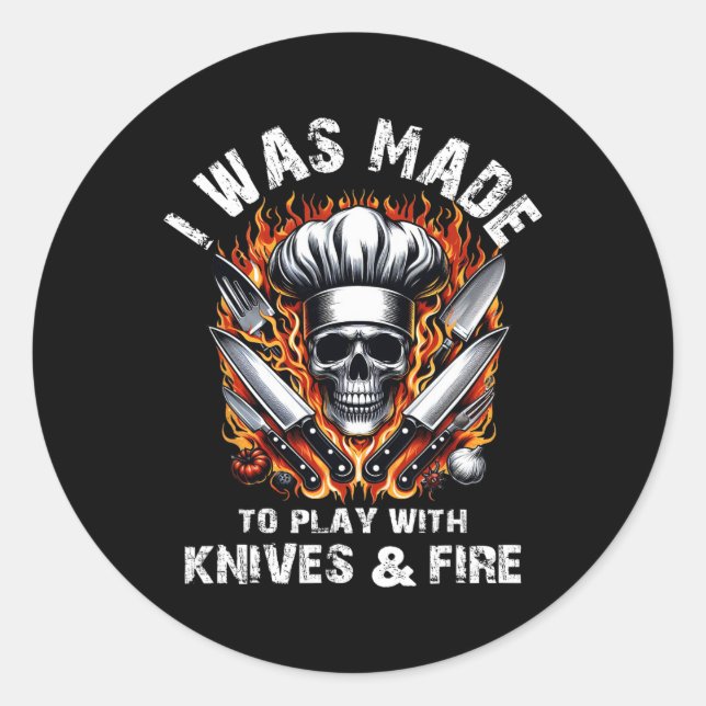 Adesivo Cozinheiro De Chef Culinário Que Fui Feito Para Br (Frente)