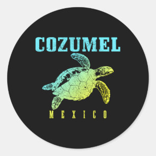 Adesivo Cozumel Beach Mexico Sea Turtle Surfer Scuba Divin