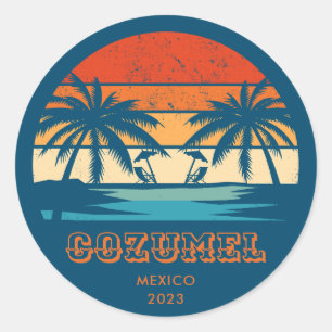 Adesivo Cozumel Mexico Vintage sunset Match