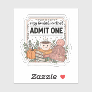 Adesivo Cozy Bookish Sticker - Livros de outono