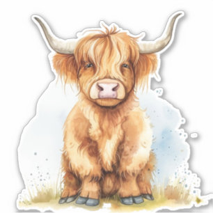 Adesivo Cozy Country Charm Highland Cow