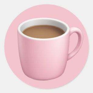 Adesivo Cozy Pink Coffee Mug Emoji